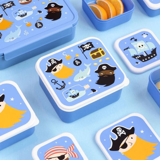 Lot de 4 boîtes à goûter Pirates - A little lovely company