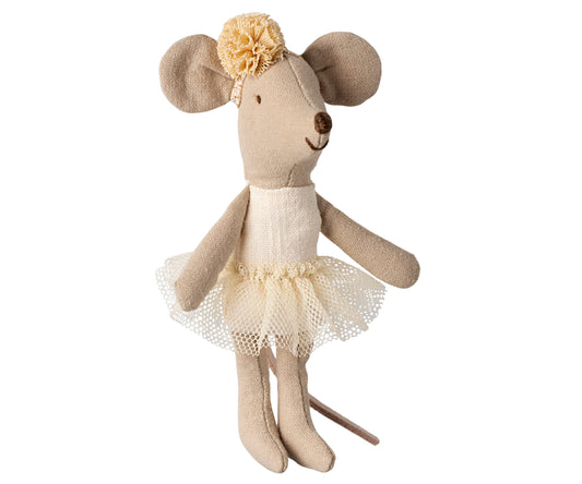 Souris Ballerine – Petite Sœur – Blanc cassé