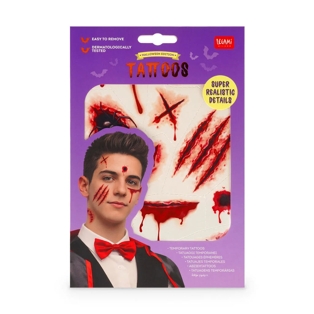 Legami - Tatouages Éphémères Visage et Corps- Halloween