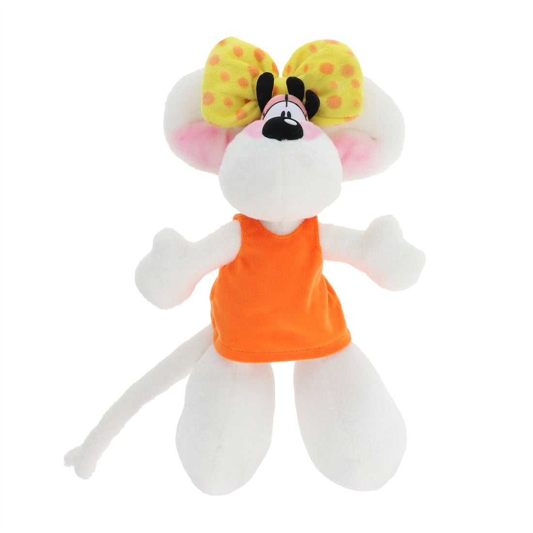Diddl - Peluche 30 cm - Diddlina en robe orange