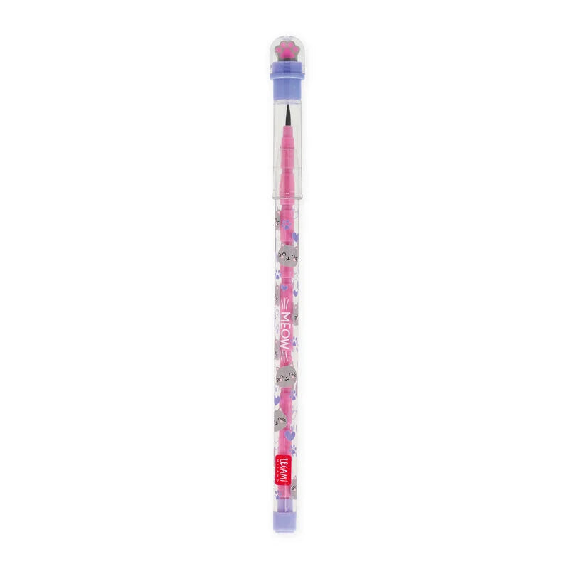 Legami - Crayon à papier empilable avec gomme - Chat