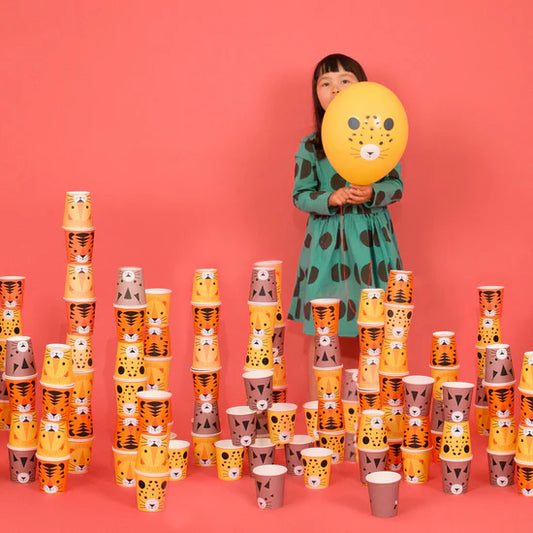 Lot de 8 gobelet carton - Félins