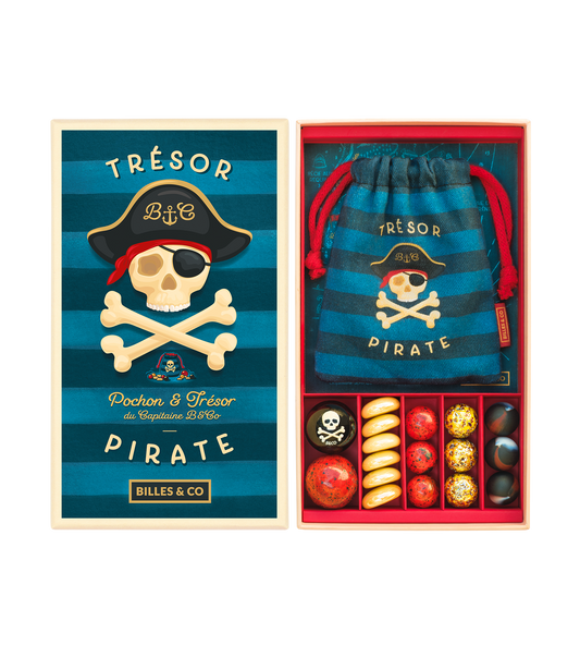 Coffret de billes avec pochon - Trésor Pirate - Billes and co
