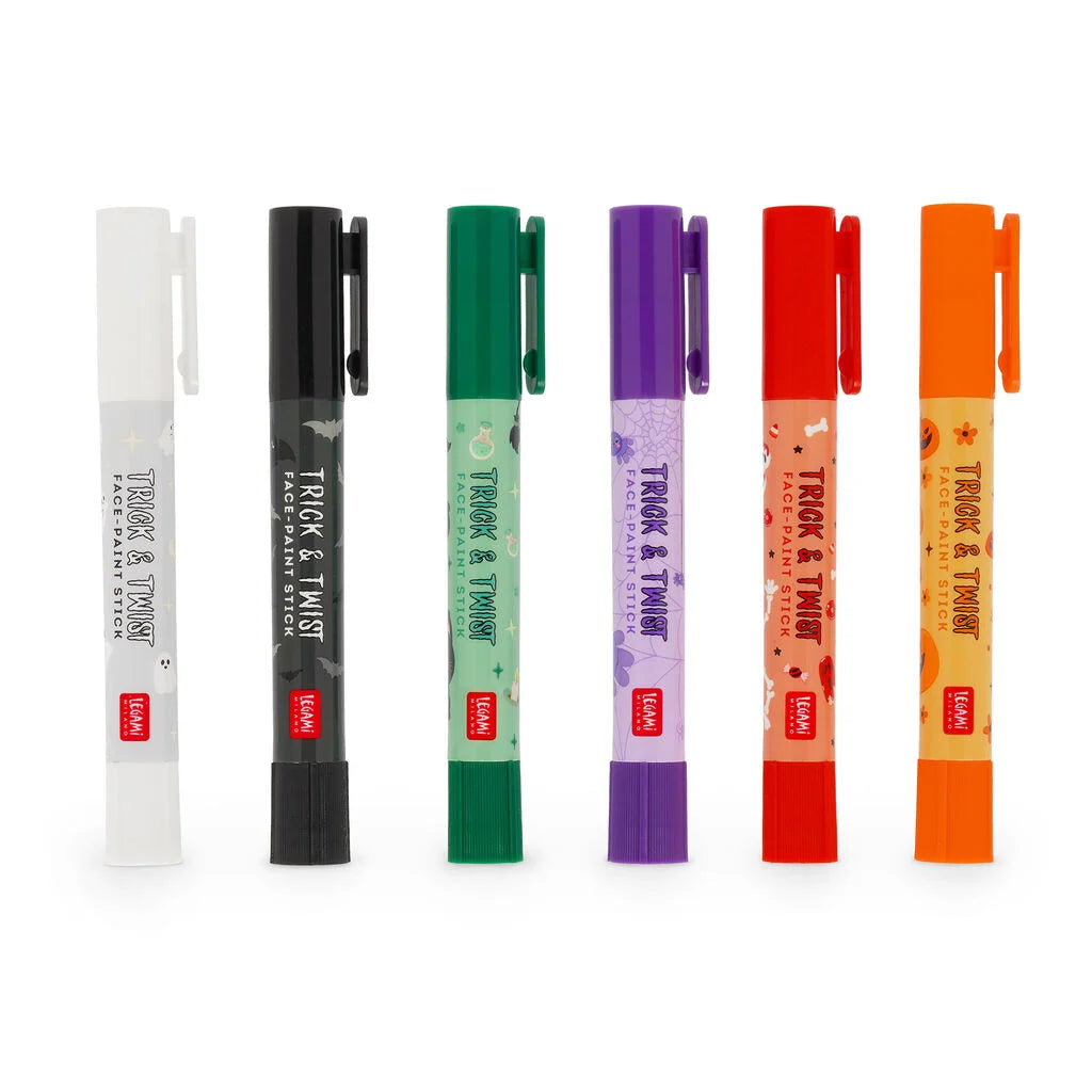 Legami - Set de 6 Crayons de Maquillage Visage Trick & Twist - Halloween