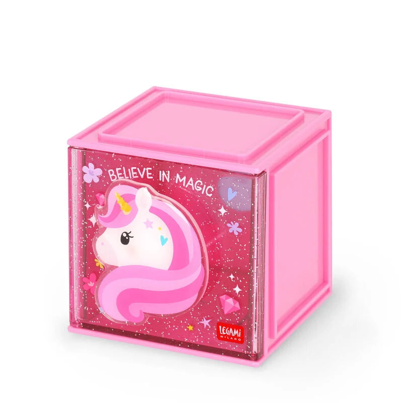 Legami - Boîte empilable de bureau - Licorne Cutie Cube