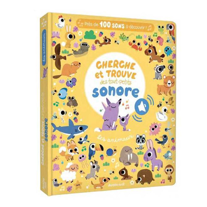 Livre sonore Cherche et trouve des tout-petits Les animaux - Auzou