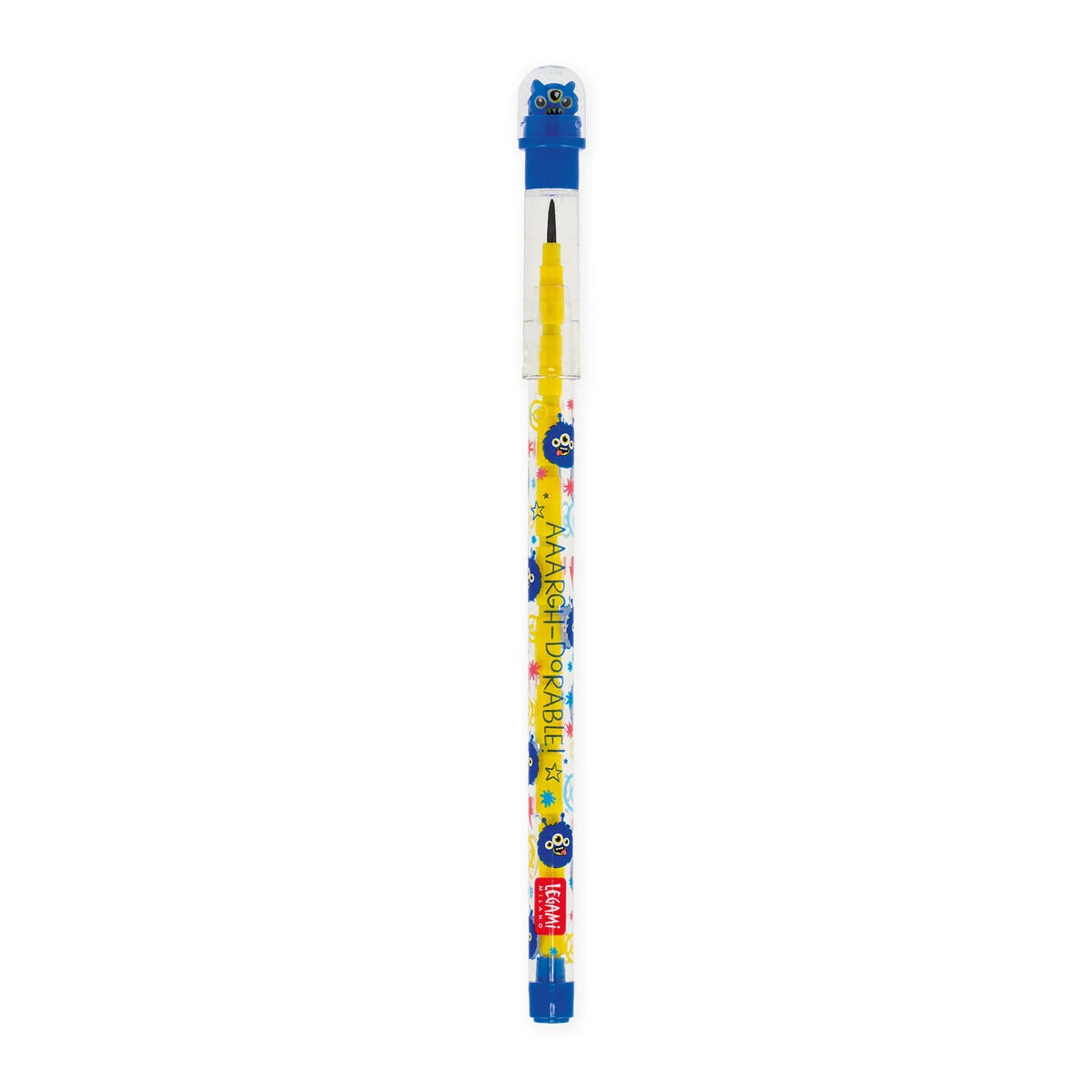 Legami - Crayon à papier empilable avec gomme - Monstre