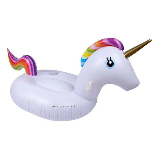 Bouée de piscine - Licorne gonflable blanche XXL