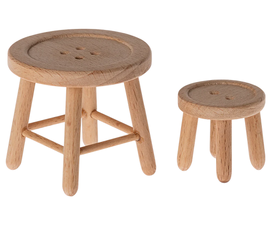Ensemble table et tabouret pour Souris - Elément miniature Maileg
