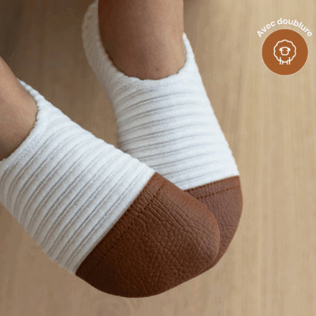 Chaussons - Les Petits Velours - Ivoire - Les pas petits