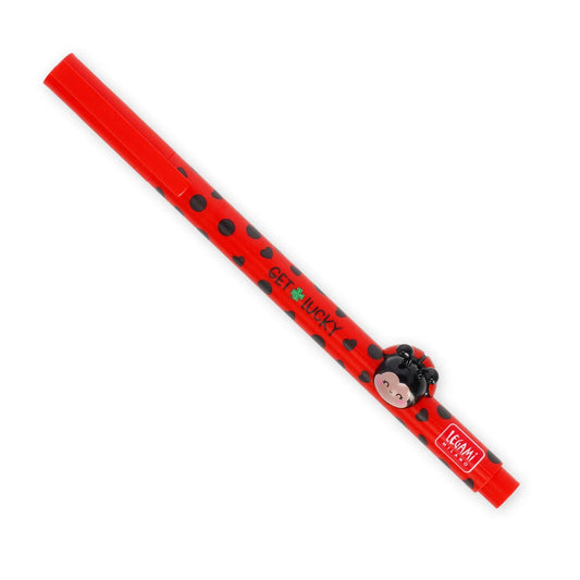 Legami - Stylo à encre gel - Lovely Friends - Ladybug «Get Lucky»