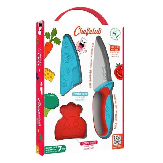Couteau du chef bleu et rouge - Chefclub Kids