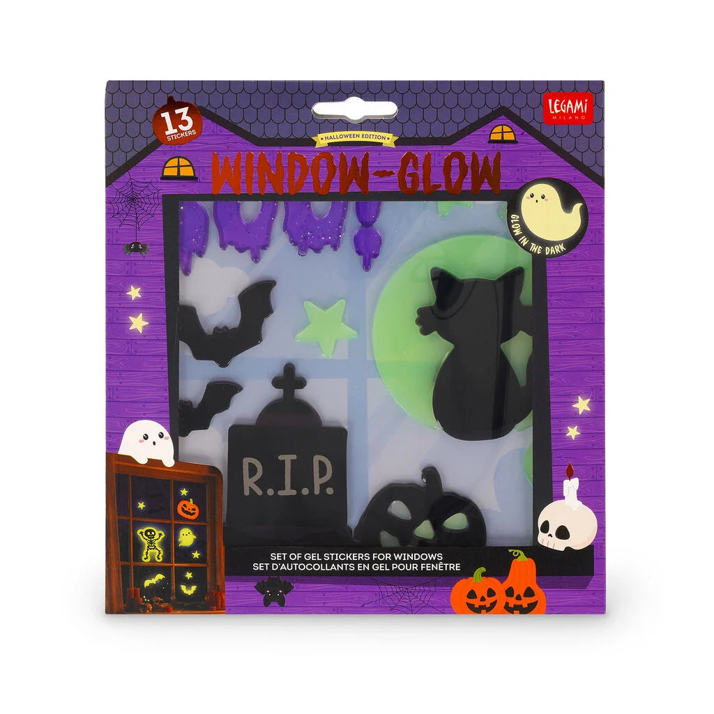 Legami - Autocollants Gel pour Fenêtre Windo-Glow - Halloween