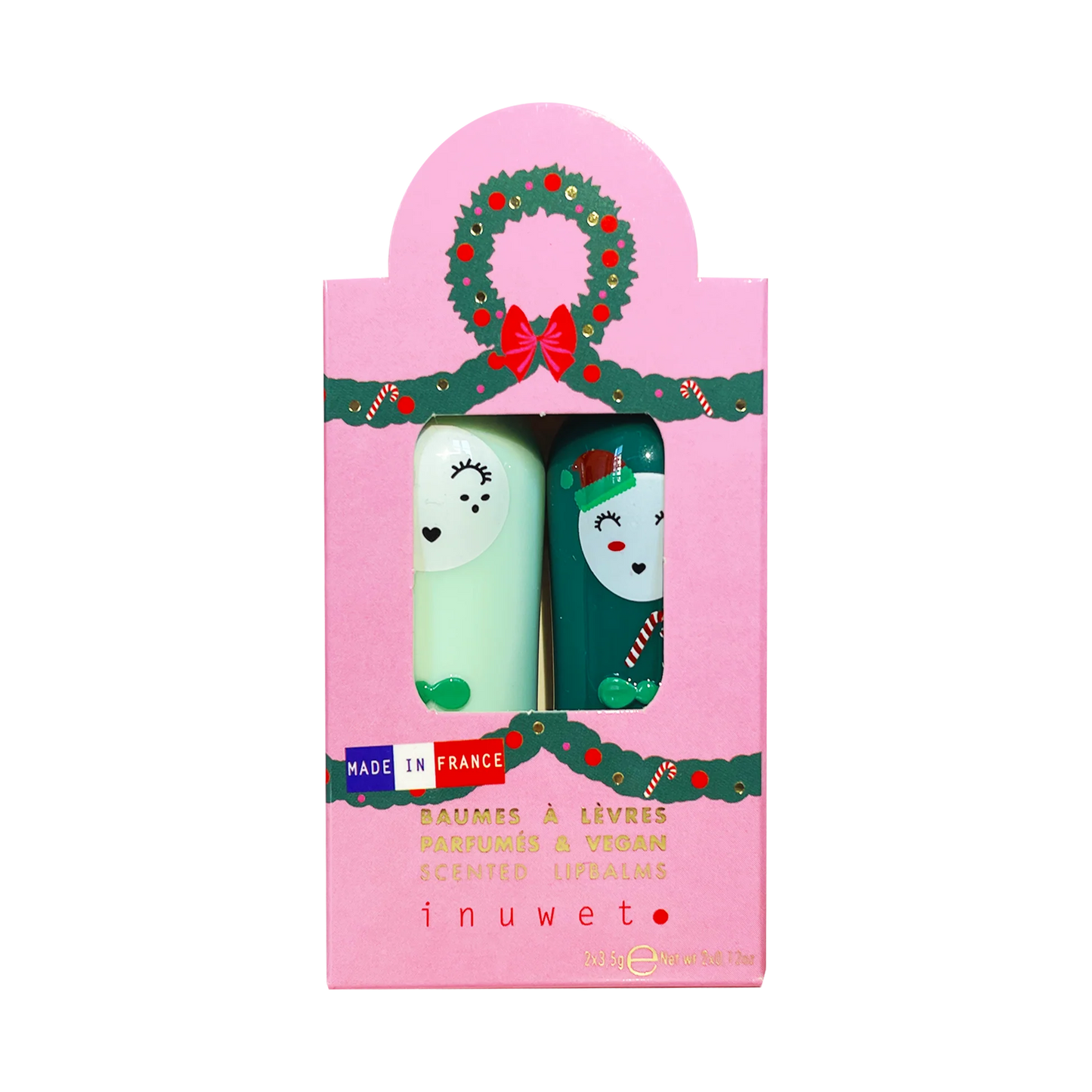 Duo baumes à lèvres Star Sequins - Pomme et cerise - Inuwet