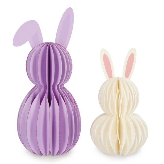 Legami - Set de 2 Petits Lapins Pliables en Papier - Hoppy Easter - Pâques