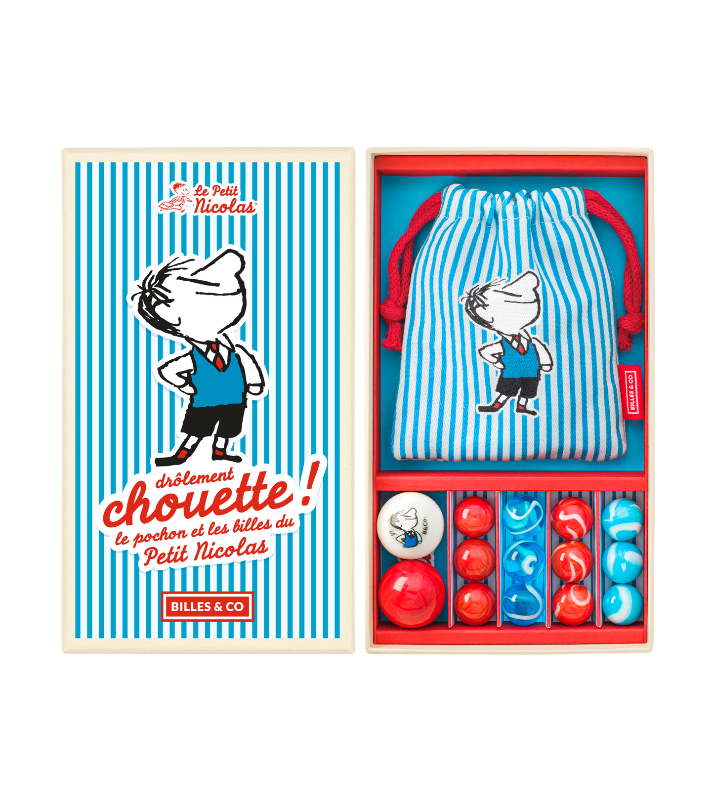 Coffret de billes avec pochon - Le Petit Nicolas - Billes and co