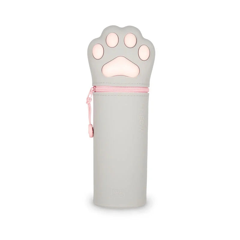 Legami - Trousse 2-en-1 ronde en silicone - Patte de chat