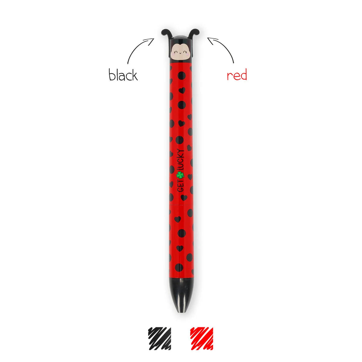 Legami - Stylo à Bille à deux Couleurs Ladybug - Click&Clack