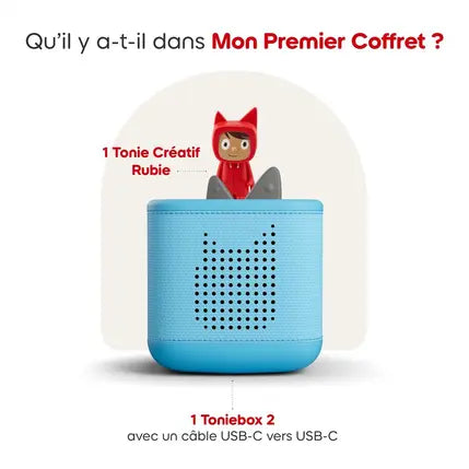 Toniebox 2 - Mon premier coffret avec figurines disney - Bleu