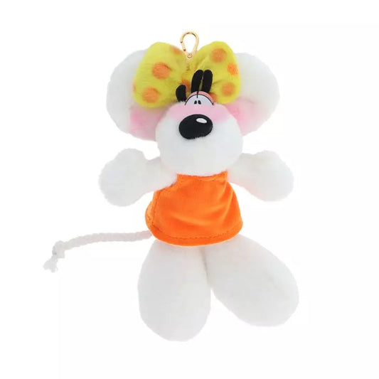 Diddl - Porte clés peluche - Diddlina en robe orange
