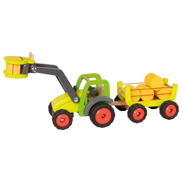 Tracteur en bois - Chargeur avec remorque à foin - Goki