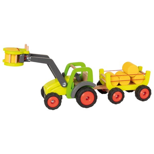 Tracteur en bois - Chargeur avec remorque à foin - Goki
