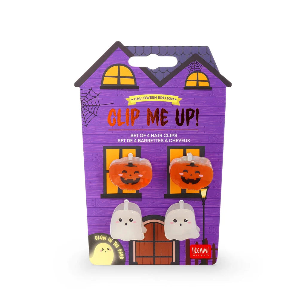 Legami - Lot de 4 Mini Barrettes à Cheveux Clip Me Up! - Halloween