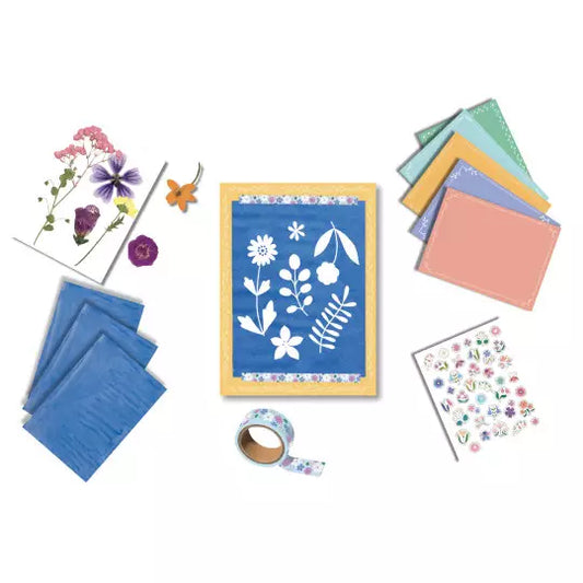 Tableaux fleuris : 8 cyanotypes - Coffret DIY - Auzou