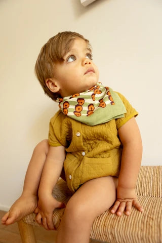 Petit Foulard Manika - Pop Corn Olive - Apaches