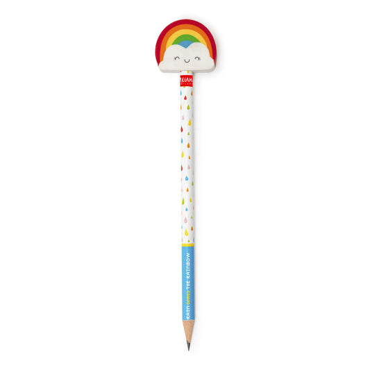 Legami - Crayon à papier avec bout gomme - Nuage et arc-en-ciel