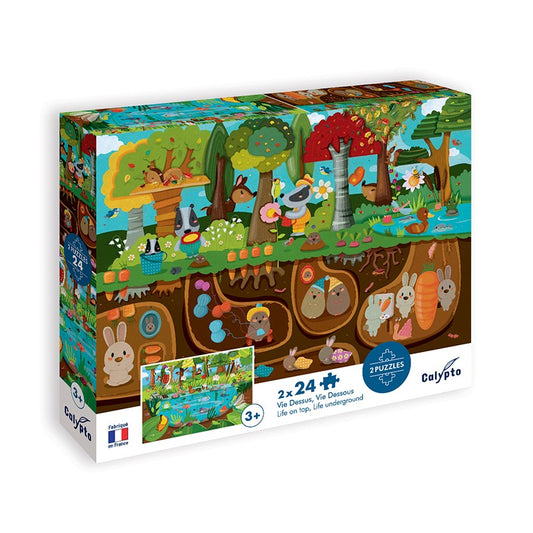 Puzzle 2 x 24 pièces - Vie dessus Vie dessous - Sentosphère