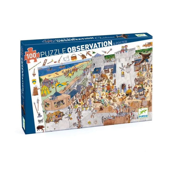 Puzzle d'observation Le château fort - 100 pièces - Djeco