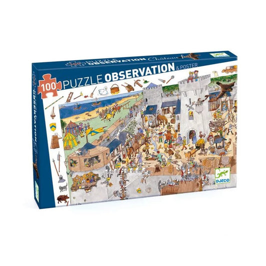 Puzzle d'observation Le château fort - 100 pièces - Djeco
