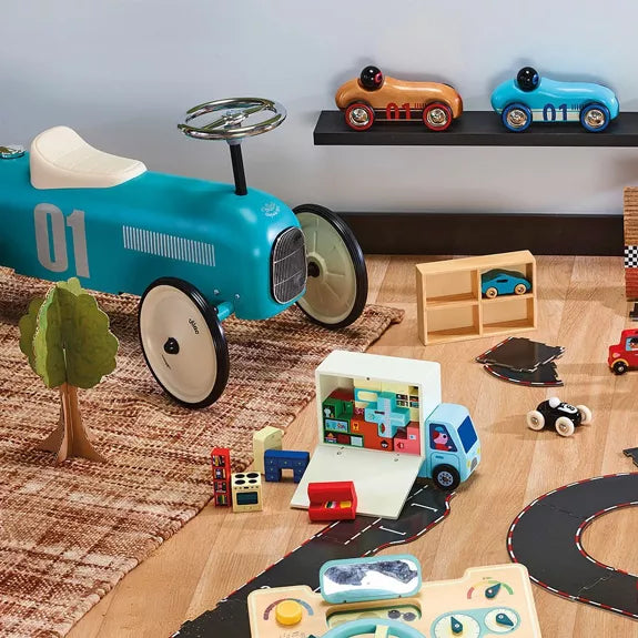 Porteur en métal - Voiture vintage aqua - Vilac