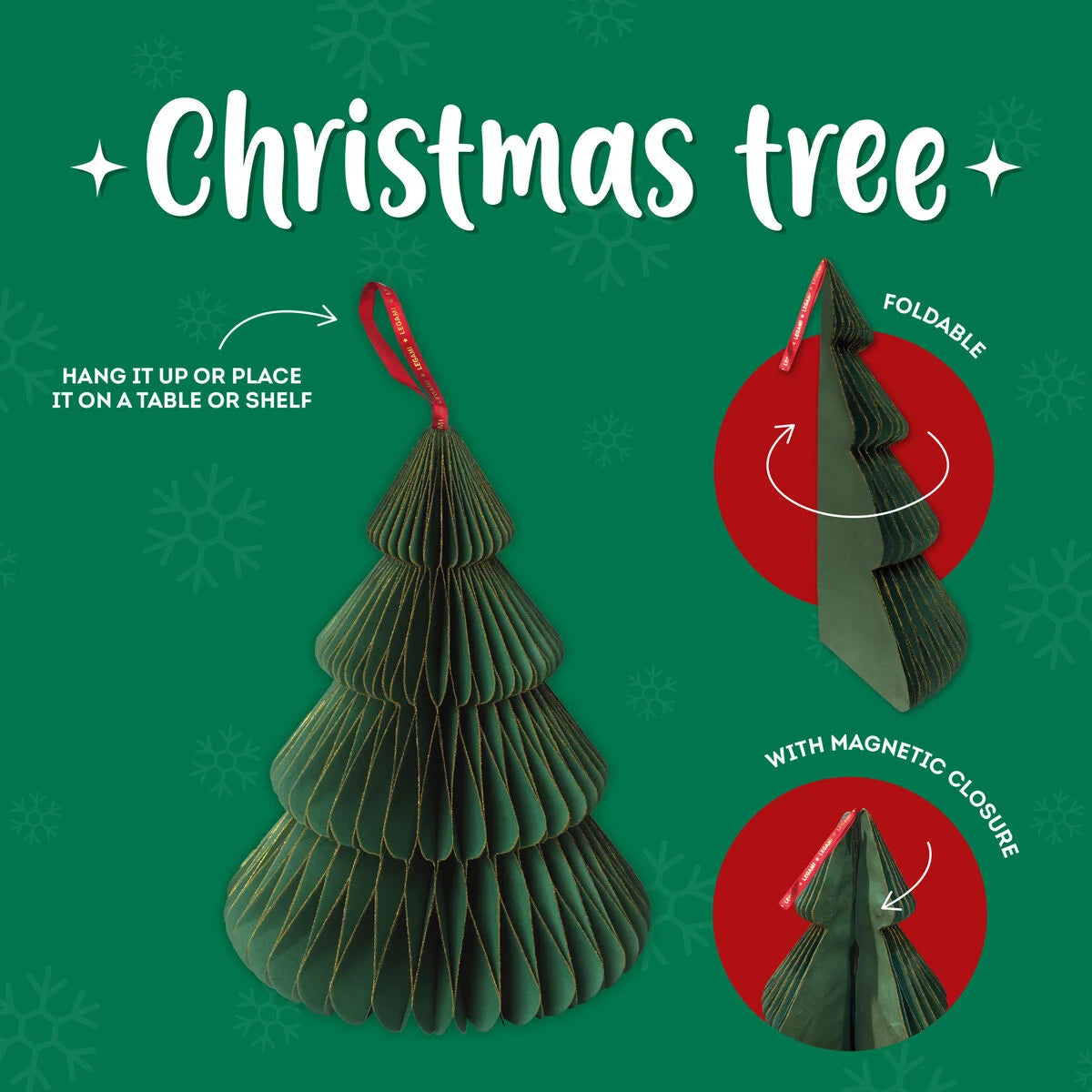 Legami - Sapin de Noël Pliable en Papier