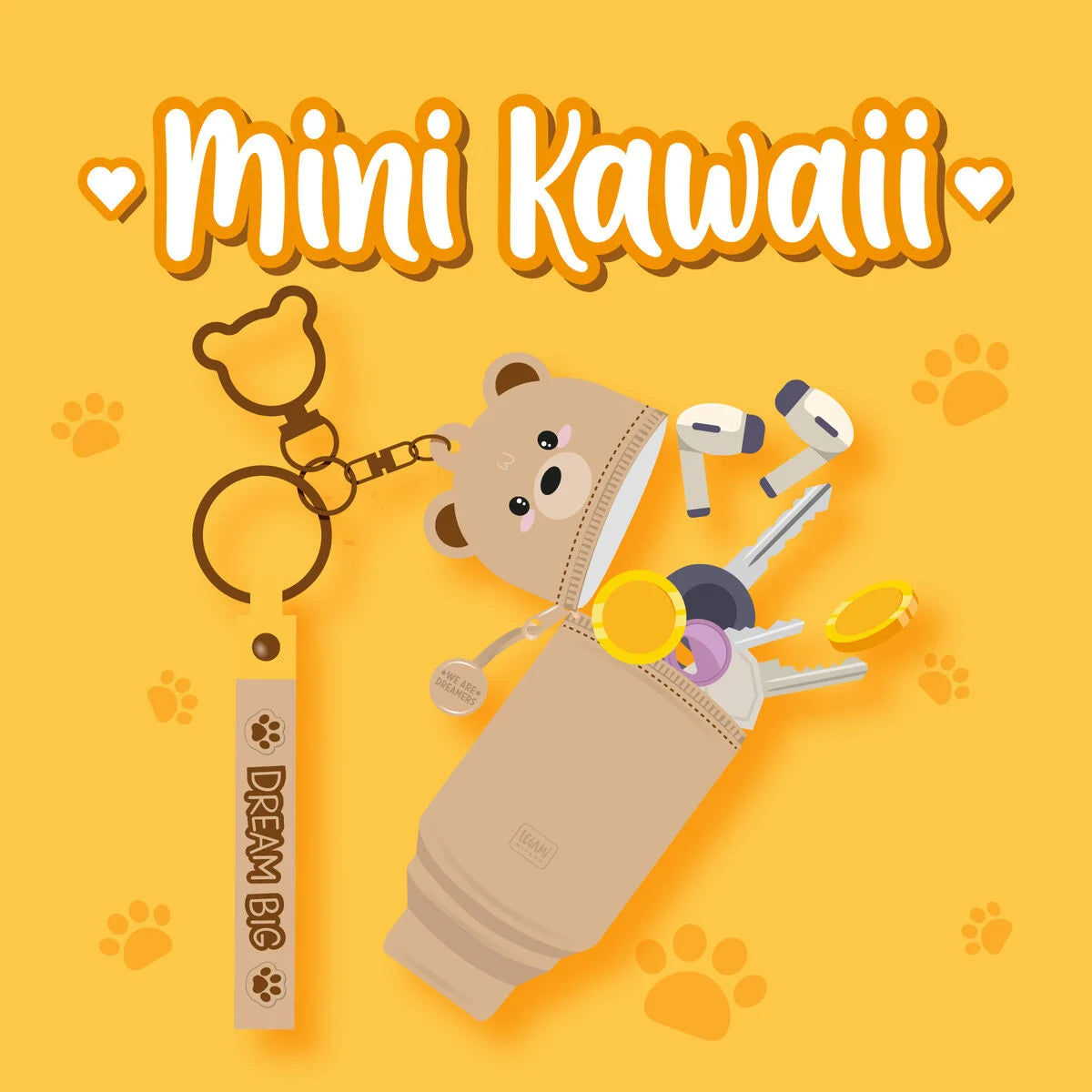 Legami - Porte-Monnaie Porte-Clés - Ours - Mini Kawaii