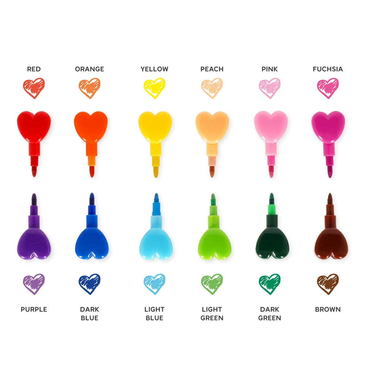 Legami - 12 Crayons de Couleur Empilables - Dream in Colour