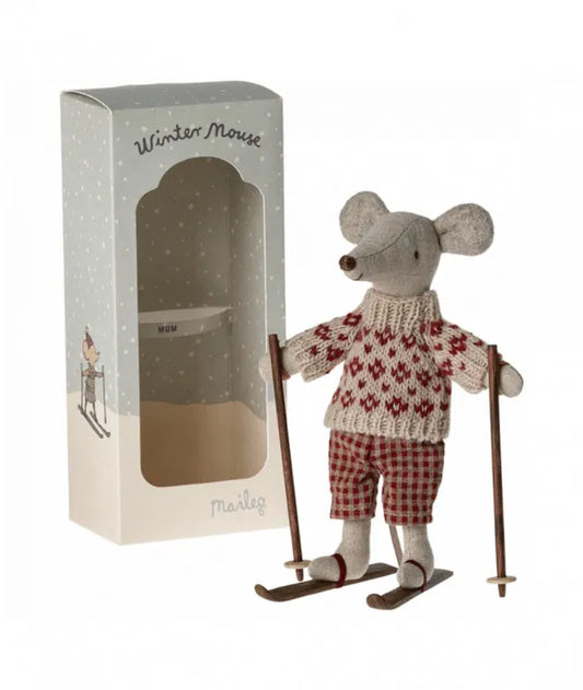 Souris ski hiver - Maman