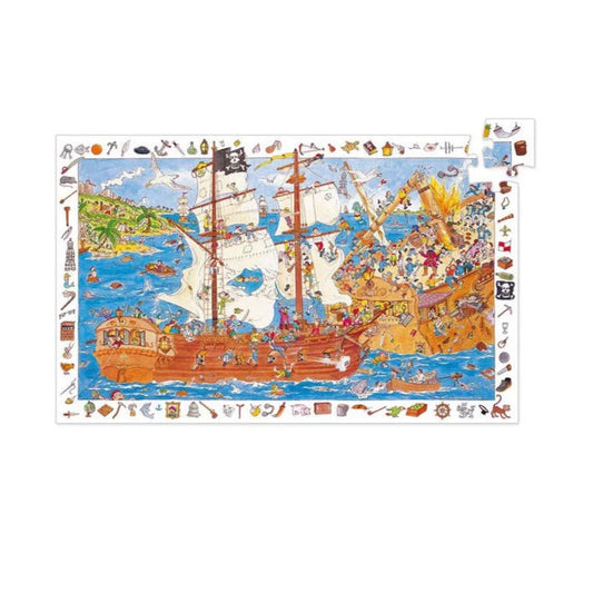 Puzzle d'observation Les pirates - 100 pièces - Djeco