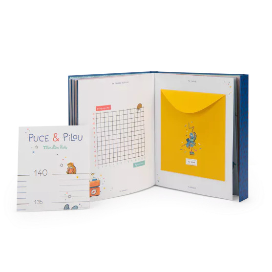 Livre de naissance Puce & Pilou - Moulin Roty