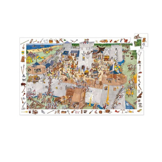 Puzzle d'observation Le château fort - 100 pièces - Djeco
