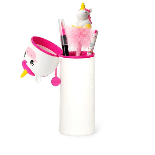 Legami - Trousse 2-en-1 ronde en silicone - Licorne