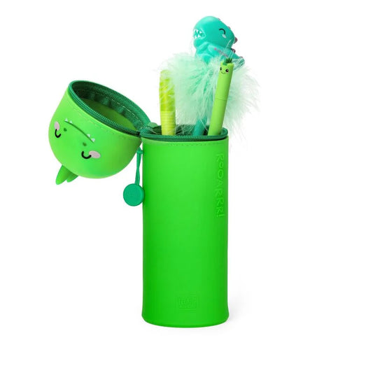 Legami - Trousse 2-en-1 ronde en silicone - Dino