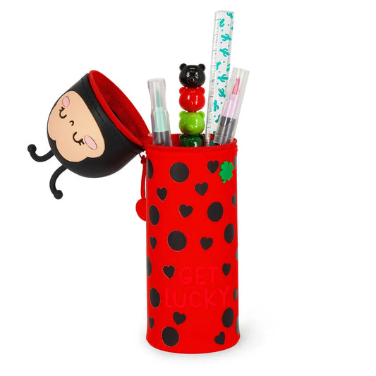 Legami - Trousse 2 en 1 en Silicone Ladybug « Get Lucky»