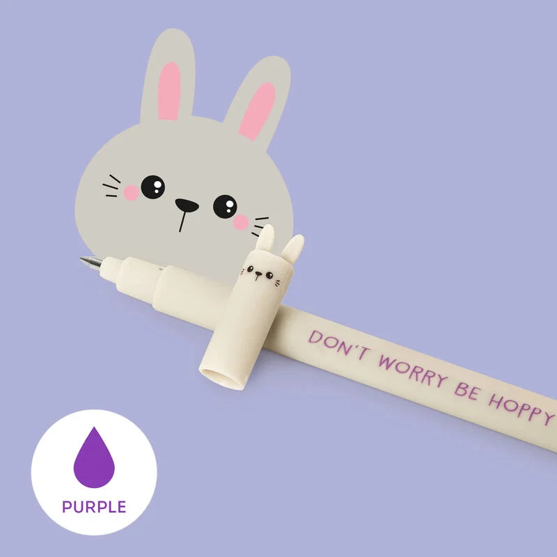 Legami - Stylo à encre gel effaçable - Lapin