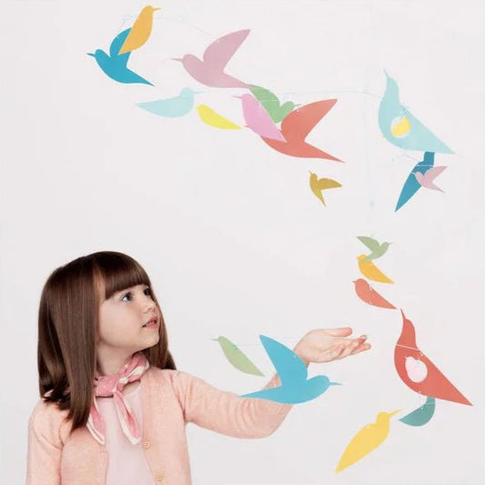 Mobile en papier oiseaux multicolores - Djeco