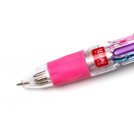 Legami - Mini stylo à bille 4 couleurs - Licorne