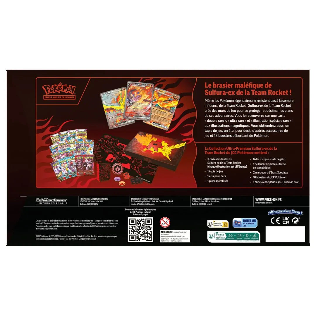PRECOMMANDE - Pokémon – Coffret Collection Ultra-Premium – Sulfura ex de la Team Rocket – UPC en français