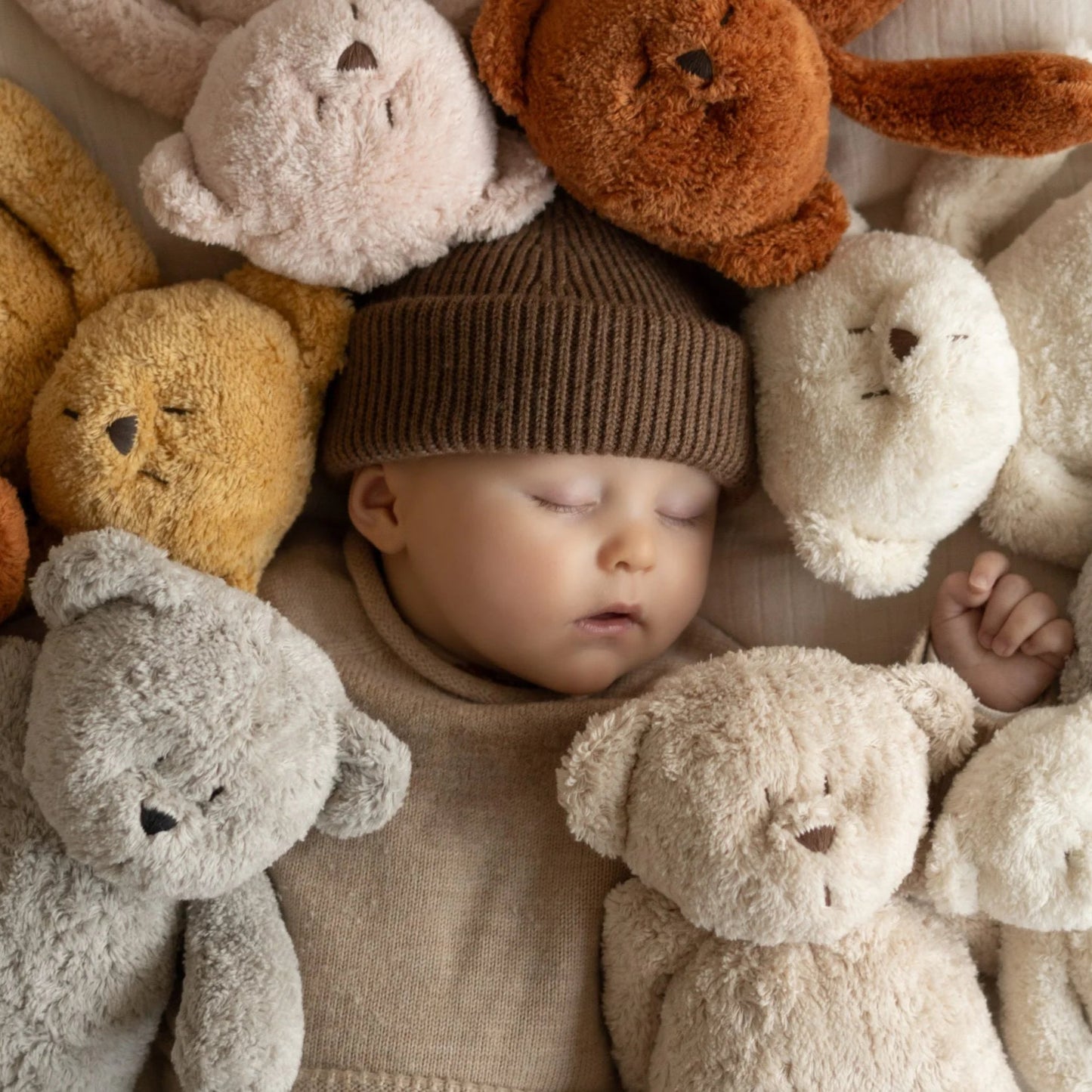 Moonie – Peluche ourson avec sons & lumières - Rose blush - BB&Co