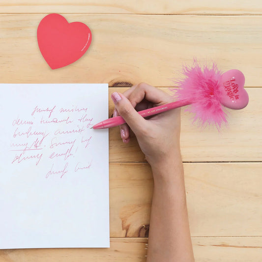 Legami - Stylo à encre gel - Cœur lumineux- Rose